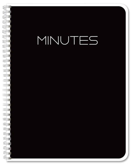 BookFactory Corporate Minutes Book/Business Minutes Journal/Board Meeting Minutes LogBook - Wire-O, 100 Pages 8.5" X 11” (LOG-100-7CW-PP(Minutes)) BookFactory