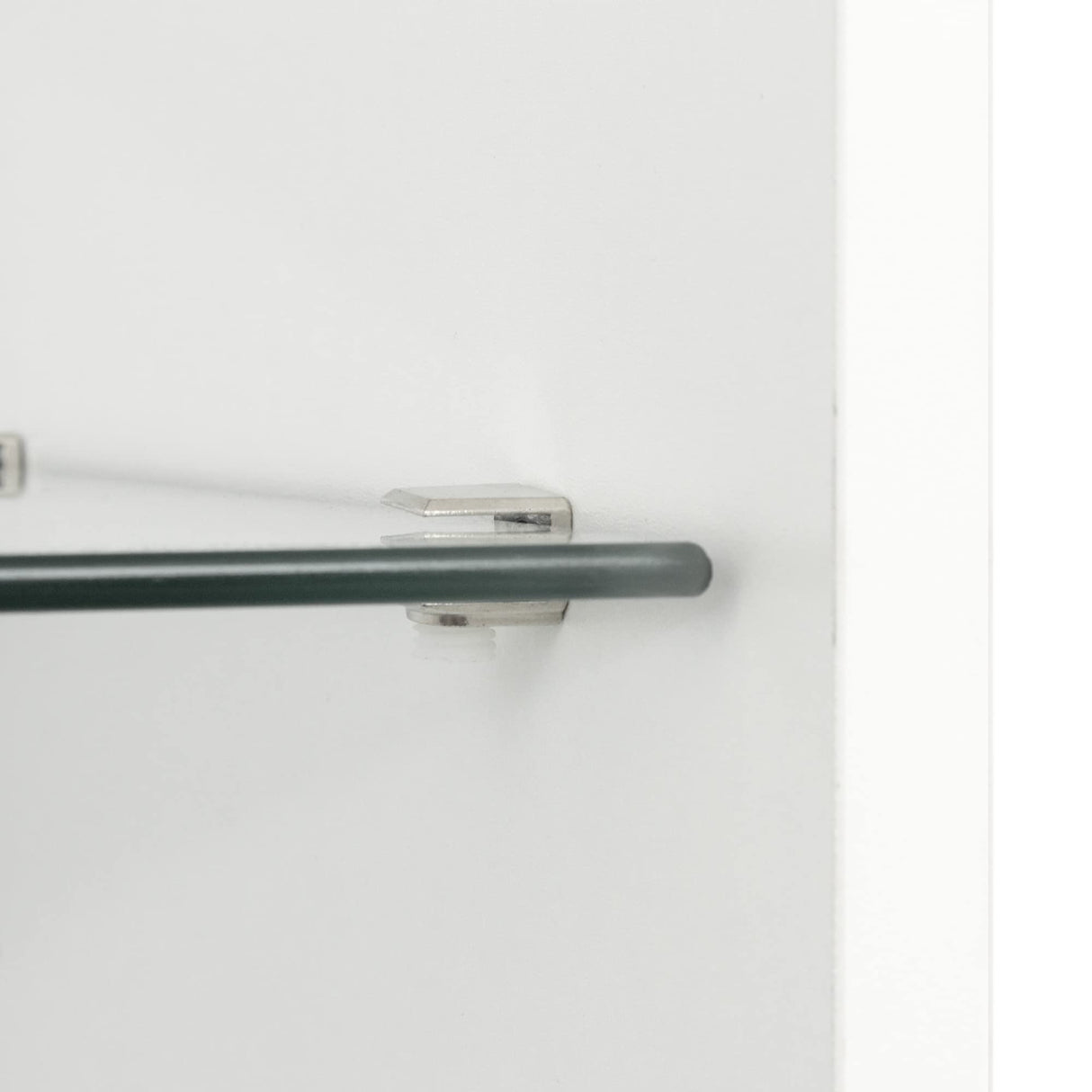 Bellemave High Gloss LED Bookcase Narrow Storage Cabinet with Adjustable Shelves & Cupboard with Door, Freestanding Tall Cabinet for Living Room, Hallway, Office, White Bellemave