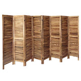 ECOMEX 8 Panel Wood Room Divider 5.6ft.Tall Folding Privacy Screen Panels, Panel Reinforced Room Divider Wall, Divider for Room Separation, Partition Room dividers (Dark Brown) ECOMEX