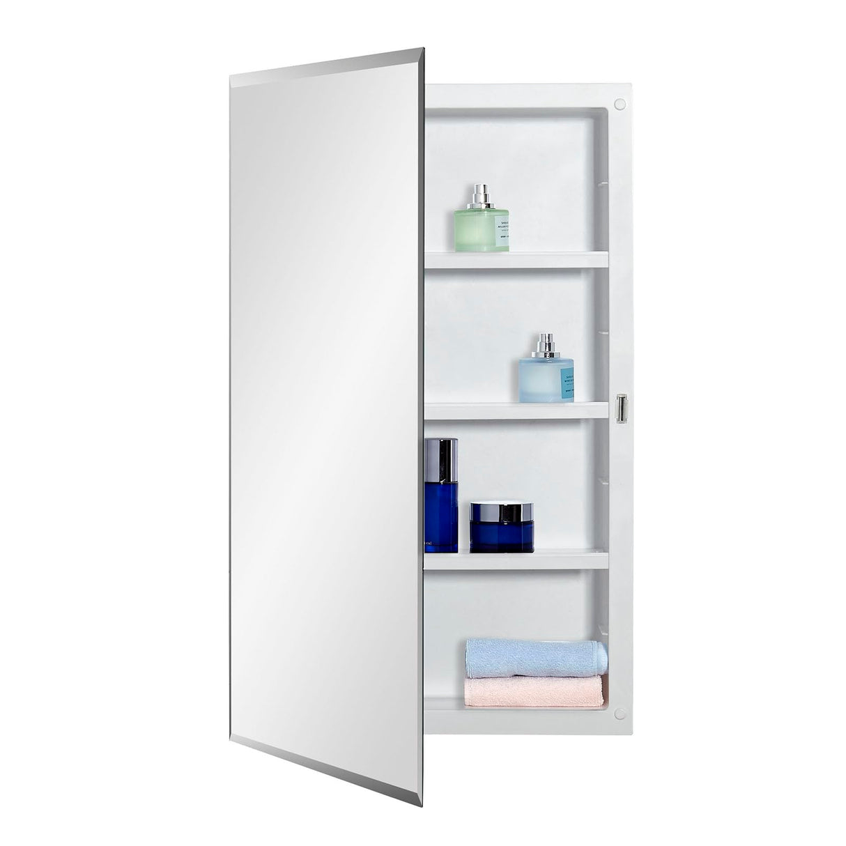IDYLLOR Plastic Medicine Mirror Cabinet for Bathroom 16 x 26 inch, Surface and Recessed Mount IDYLLOR
