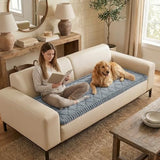 Smiry Fuzzy Couch Cover for Dogs, Non Slip Washable Pet Sofa Cover, Scratch Proof Hair Resistant Plush Sofa Slipcover, Pet Friendly Couch Cushion Protector for Cat, Grey, 27.6" x 59" Smiry
