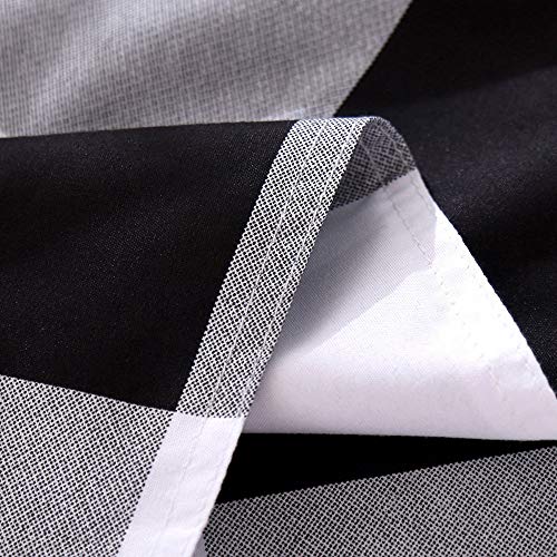 Farmhouse Buffalo Checked Bedding Set Black Gray White Plaid Comforter Cover King,Soft Lightweight Grid Bed Set 1 Lattice Duvet Cover, 2 Pillow Shams Modern Geometric Decor Grey,Zipper,Adult Erosebridal