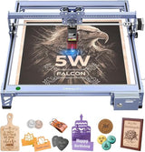 Creality Falcon 5W Laser Engraver Machine, 72w High Precision 0.06mm Laser Cutter and Engraving Machine for Wood Leather Acrylic Glass, 10000mm/min, Offline Usage, Working Area 400 * 415mm CREALITY FALCON