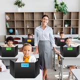 2 Pack Black Desk Dividers for Students, Privacy Shields Folder for Students, Durable & Waterproof Plastic Study Board, Classroom Teacher Supplies Test Divider, Includes Extra Labels Bcabo