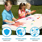 Lifetime Products 80565 Adjustable Height Folding Utility Table, 6' , Almond Lifetime