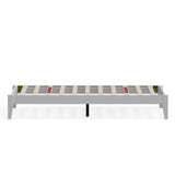 ComfIQ Solid Wood Platform Bed with Outset Legs (No Headboard) – Durable Frame, Easy Assembly, Ample Underbed Storage – Twin Size, White ComfIQ