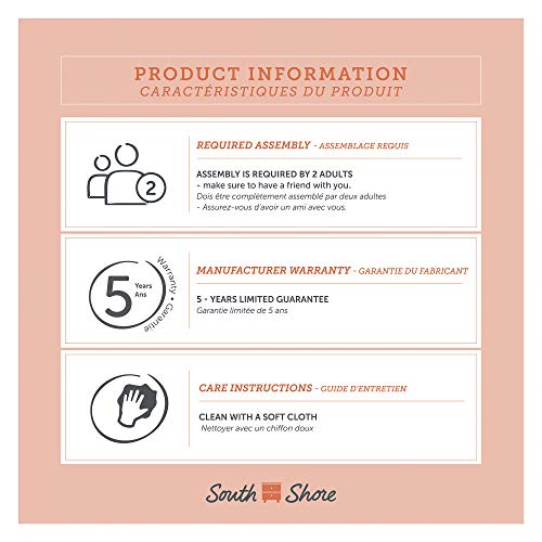 South Shore Farnel 2-Door Storage Cabinet-Pure White, Tall with 4 South Shore