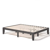 Giantex Queen Wood Platform Bed Frame, 14 Inch Solid Rubber Wood Mattress Foundation, Heavy Duty Wood Slats Support, No Box Spring Needed, Easy Assembly, Espresso Giantex