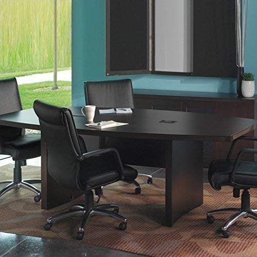 Safco Aberdeen 12 ft Conference Table, Contemporary Laminate, for Modern Business and Meeting Rooms, Mocha Safco