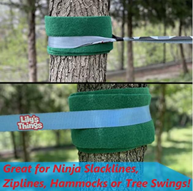 Double Slackline Obstacle Course - 110 Ft Line - Ninja Warrior Course with Monkey Bars for Kids - Patented Double Line Design (110' Ultimate Warrior Set, with Rickety Bridge) Lily's Things
