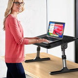 Besign LT07 Lap Desk [Extra Large], Adjustable Laptop Table, Portable Standing Bed Desk, Foldable Sofa Breakfast Tray, Notebook Computer Stand for Reading and Writing (Black) BESIGN