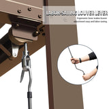 Domi Louvered Pergola 10' x 10' Outdoor Aluminum Pergola with Adjustable Roof, Aluminum Frame, Efficient Drainage System for Patio, Deck, Garden, Brown domi outdoor living