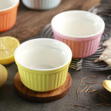 YAZYLIFE Ramekins 6oz Oven Safe,Creme Brulee Ramekins and Souffle Dishes,Porcelain Ramekin Baking Bowls,Dipping Sauce Dish.Pudding Cups,Set of 6,Colorful. (Colorful) YAZYLIFE