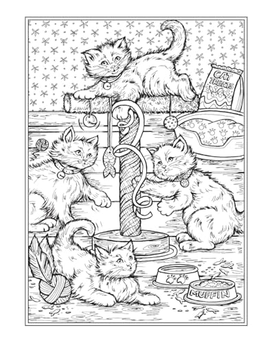 Creative Haven It's a Cat's World! Coloring Book (Adult Coloring Books: Pets) WoodArtSupply