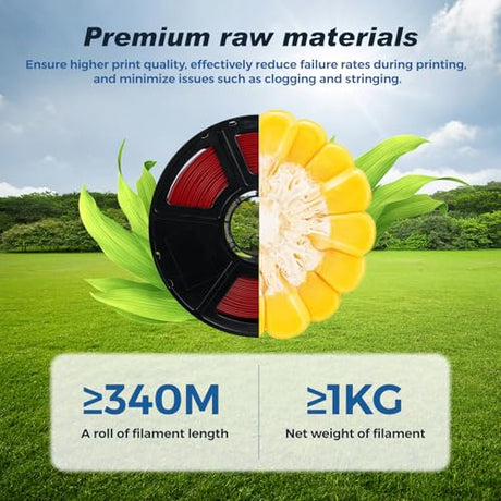 FLASHFORGE Rapid PLA Filament 1.75mm Ruby Red, 500mm/s High Speed Printing, 3D Printer Filament 1kg Spool, Dimensional Accuracy +/- 0.02mm, Enjoy Exceptional Print Quality FLASHFORGE