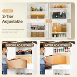 TaskStorz 71" Tall Kitchen Pantry Cabinet, Metal Kitchen Pantry Storage Cabinet with Drawer and 2 Adjustable Shelves, Freestanding Pantry Cupboard for Living, Dining Room, White TaskStorz