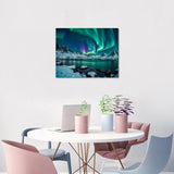 Rebotipy Aurora Paint by Numbers for Adults Polar Lights Paint by Number on Canvas Without Frame,DIY Snow on Mountain in Winter Oil Painting for Home Wall Decor(16x20inch) Rebotipy