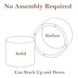 Round Nesting Coffee Table Set of 2 Modern Round Fluted Coffee Table Small Round Coffee Table Circle Side Table Circular End Table Nested Coffee Table for Living Room (Light) YYZIWYUN