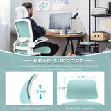 Mimoglad Office Chair, High Back Ergonomic Desk Chair with Adjustable Lumbar Support and Headrest, Swivel Task Chair with flip-up Armrests for Guitar Playing, 5 Years Warranty Mimoglad