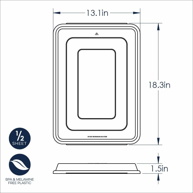 Nordic Ware Naturals Two Half Sheets with Lid Set, 3-Pieces Nordic Ware