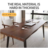 Sihtengxxhongs Modern Simple Style 55" Standing Desk Study Computer Desk - Black Metal Frame, Solid Wood Planks, for Home Office Bedroom Sihtengxxhongs