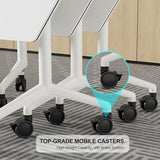 Okeysen Conference Room Table 1 Pack, Modern Modular Folding Training Tables with Flip Top, Mobile Table with Four Locking Wheels, Executive Desk for Meeting Room, Office, Classroom Okeysen