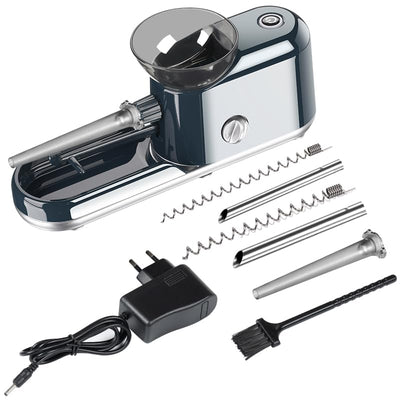 Cigarette Rolling Machine Electric Automatic Injector Tobacco Roller Maker 3 in 1Portable Good for Regular King Size 8mm /Slim 100s Size Tube/Pre Roll Cones (Gray)