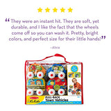 Melissa & Doug K's Kids Pull-Back Vehicle Set - Soft Baby Toy Set With 4 Cars and Trucks and Carrying Case - Pull Back Cars, Toys For Babies And Toddlers Melissa & Doug