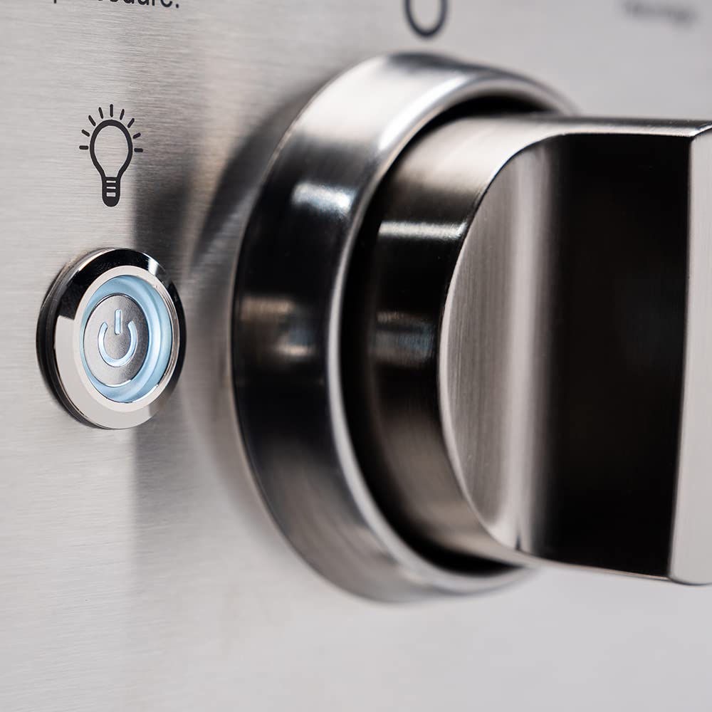 Spire Premium Grill built-in head, 5-Burner with Rear Burner Propane Grill, Convertible to Natural Gas, 30 inches Built In 3050R Island Grill Head, Stainless Steel, BBQ Grill Island Spire