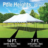 TentandTable 20' x 40' Premium Canopy Tent, Blue/White, Outdoor Pole Tent, 80-160 Person Capacity for Parties, Weddings, Events, Commercial and Residential Use, Large Heavy Duty Vinyl Canopy Tents TentandTable