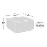 Sauder Manhattan Gate Modern Square Coffee Table, Rich Walnut Finish Sauder