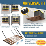 Koova Universal Garage Shelving Kit - Heavy-Duty, Easy Install, Customizable, 600 lbs. Support, Made in USA, Maximize Storage, Reclaim Floor Space Koova