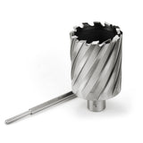 OSCARBIDE Annular Cutter 2 inch Cutting Diameter 2 inch Depth of Cut,3/4 inch Weldon Shank 2 Flat Mag Drill Bit with Pilot Pin for Magnetic Drill Press,1 Piece OSCARBIDE