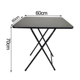 Walbest Foldable Dinner Table for 4, Square Solid MDF 4 Persons Home office Study Computer Desk Home Improvement Black Walbest