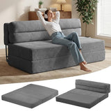 feliz home Convertible Sofa Bed with Metal Frame, Boneless Loveseat Sleeper Sofa Futon Sofa Bed Foldable Full Size Mattress for Living Room, Guest Room feliz home