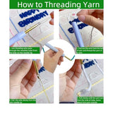 DIY Punch Needle Kits for Beginners Cute Cartoon Corgi Dog with Hoop Embroidery Punch Needle Starter Craft Set Easy for Adults and Children Festival Gift and Decoration 20x20cm-3