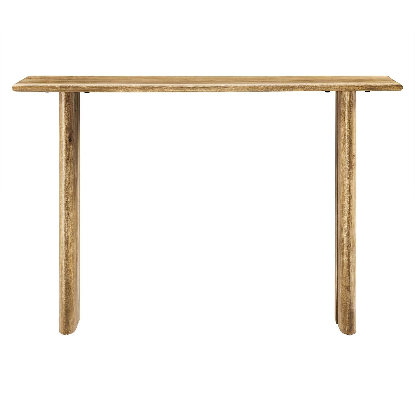 Modway Amistad 46" Solid Wood Modern Farmhouse Console Table in Oak