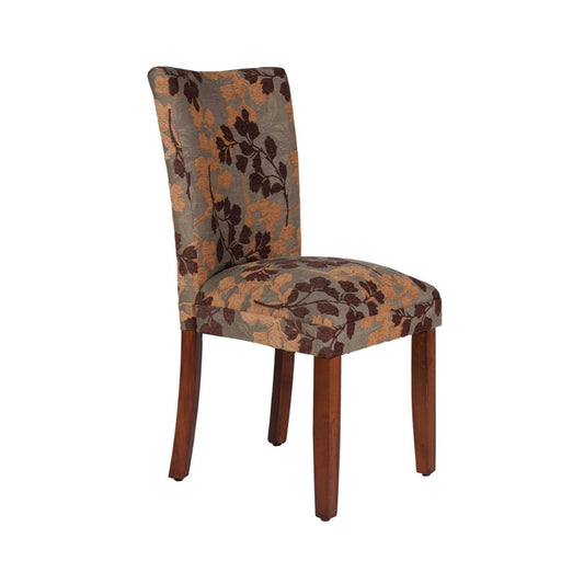 Homepop Home Decor | K1136-F975 | Classic Upholstered Parsons Dining Chair | Single Accent Dining Chair, Brown Woven