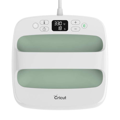 Cricut EasyPress 2 Heat Press Machine (9 in x 9 in), Ideal for T-Shirts, Tote Bags, Pillows, Aprons & More, Precise Temperature Control, Features Insulated Safety Base & Auto-Off, Mint Cricut