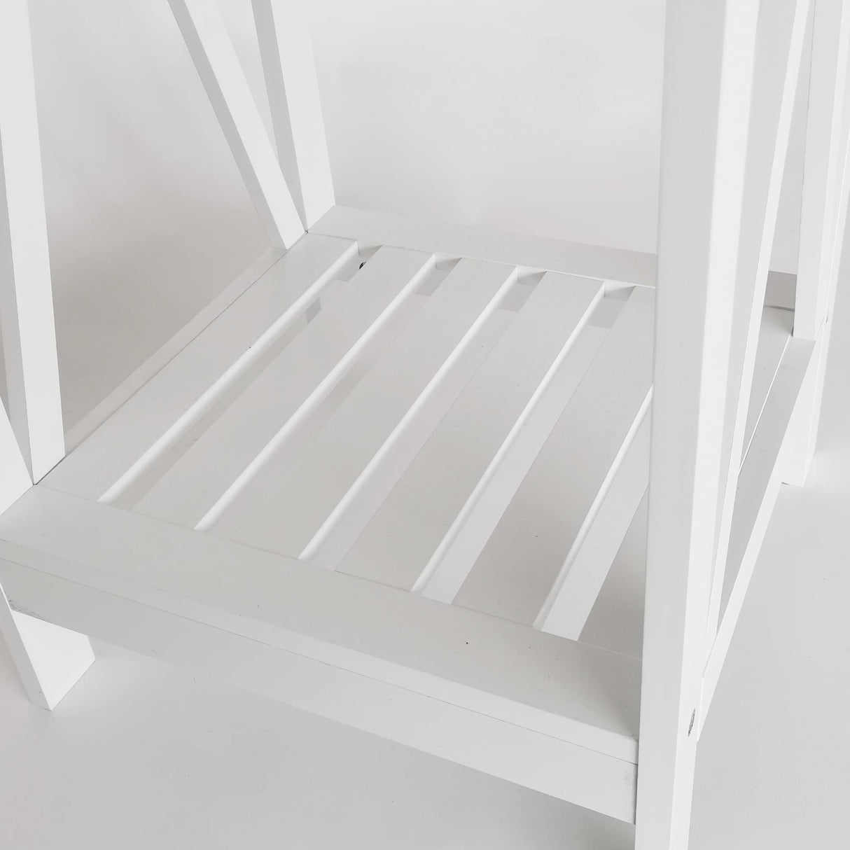 UYIHOME Farmhouse Square End Table, Accent Side Table with Slats Design, Sofa Side Nightstand Table with Sturdy Frame for Living Room Bedroom, Oak Grey UYIHOME