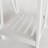 UYIHOME Farmhouse Square End Table, Accent Side Table with Slats Design, Sofa Side Nightstand Table with Sturdy Frame for Living Room Bedroom, Oak Grey UYIHOME