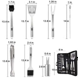 BBQ Accessories Kit - 20pcs Stainless BBQ Grill Tools Set for Smoker Camping Barbecue Grilling Tools BBQ Utensil Set Outdoor Cooking Tool Set with Canvas Bag Gift for Thanksgiving Day, Christmas Cooking Coll