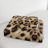 HOSIMA Leopard King Size Quilt,Brown Lightweight Animal Themed Cheetah Bedding Set,Leopard Print Soft Summer Quilts King for Adults Bedroom Decor with 2 Pillowcases. HOSIMA