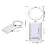 MGBISYI 10 Pieces Sublimation Blank Keychain with Key Ring Heat Transfer Keychain for Christmas Valentine Graduation Day Present (Rectangle) MGBISYI