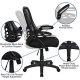 Flash Furniture Porter High Back Black Mesh Ergonomic Swivel Office Chair with Black Frame and Flip-up Arms Flash Furniture