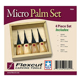 FLEXCUT Carving Tools, Micro Palm Craving Set, Set of 4 (FR804) FLEXCUT