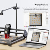 LONGER RAY5 20W Laser Engraver with Air Assist & LightBurn Camera, Auto Positioning & Capture, High-Precision Laser Cutter for Wood, Metal, Acrylic, Tumblers & Cylindrical Objects Longer