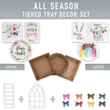 The Ultimate Farmhouse Fall Tiered Tray Decor Set - Beautiful Year Round Seasonal & Halloween Holiday Decoration Bundle - The Perfect Christmas Centerpiece Design for Home & Kitchen Decor KIBAGA