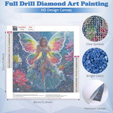 DOMROM Diamond Painting Kits, Fairy 5D Diamond Art Kits,Gem Art Painting with Diamonds Dots, Arts and Crafts for Beginners Adult Gift Wall Decor 12 x 12inch DOMROM
