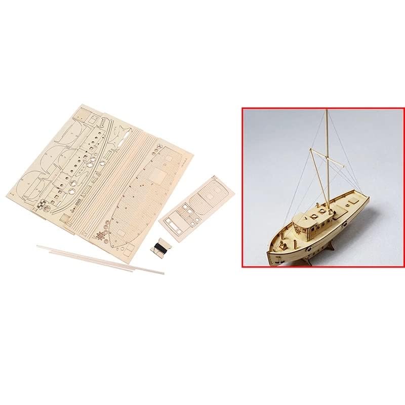 Yulakes 1/30 Assembly Wooden Sailboat DIY Wooden Kit Puzzle Toy Sailing Model Ship Gift for Children and Adult Yulakes